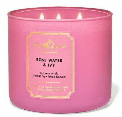 Аромасвічка Rose Water & Ivy 411гр Рожевий Соєвий віск, скло 6201095 Bath&Body USA