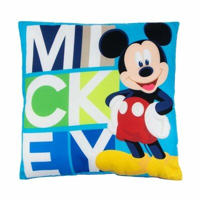 Подушка Міккі Маус 40х40см Блакитний Поліестер 6203099 Disney